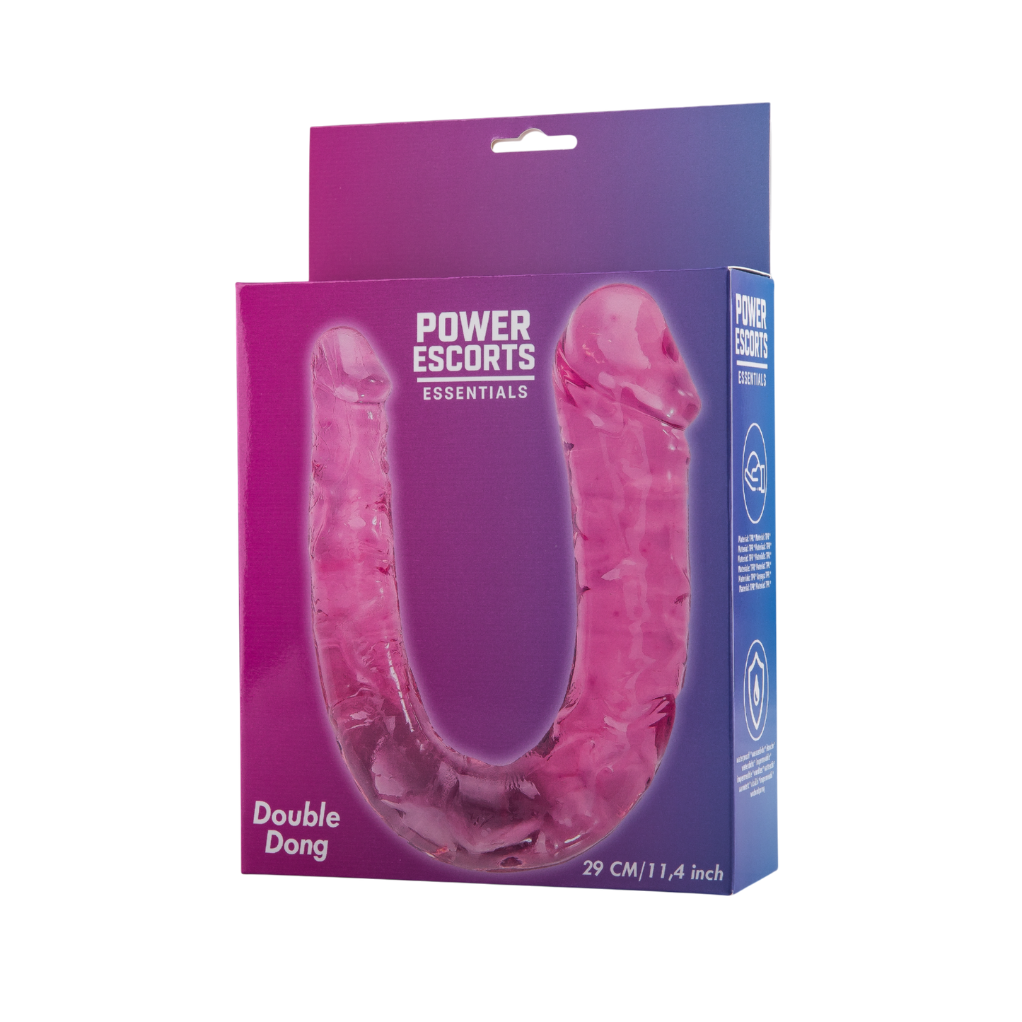 Power Escorts BR335 – Double Dong Pink – Dubbele Dildo – 29 cm – Flexibel