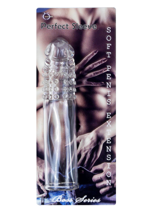 Bossoftoys - 26-00150 -  Silicone Penis extender - flexibel Gel - Penis Sleeve Clear - Lenght 13,5 cm - clear box