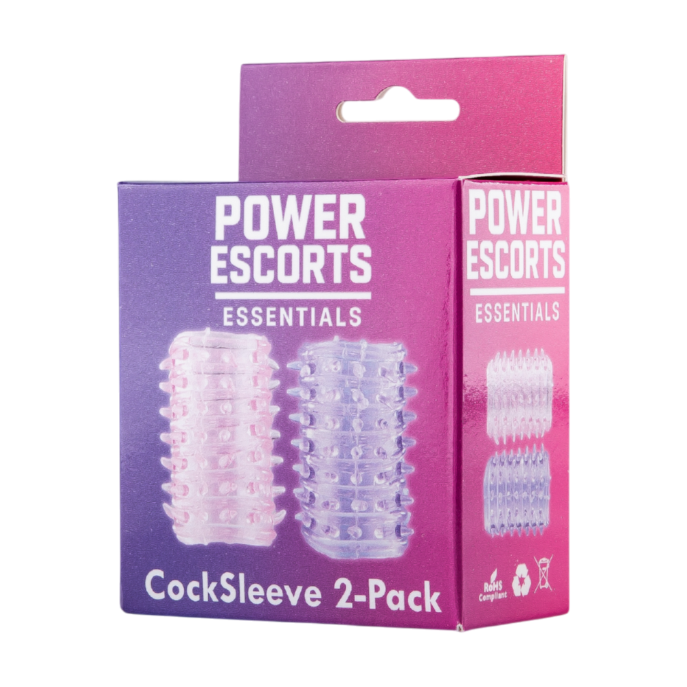 Power Escorts BR338 Penis Sleeve 2 Pack – Roze Paarse Penishoezen – Verdikking en Extra Stimulatie (Copy)