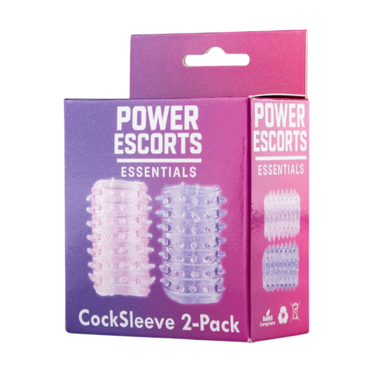 Power Escorts BR338 Penis Sleeve 2 Pack – Roze Paarse Penishoezen – Verdikking en Extra Stimulatie (Copy)