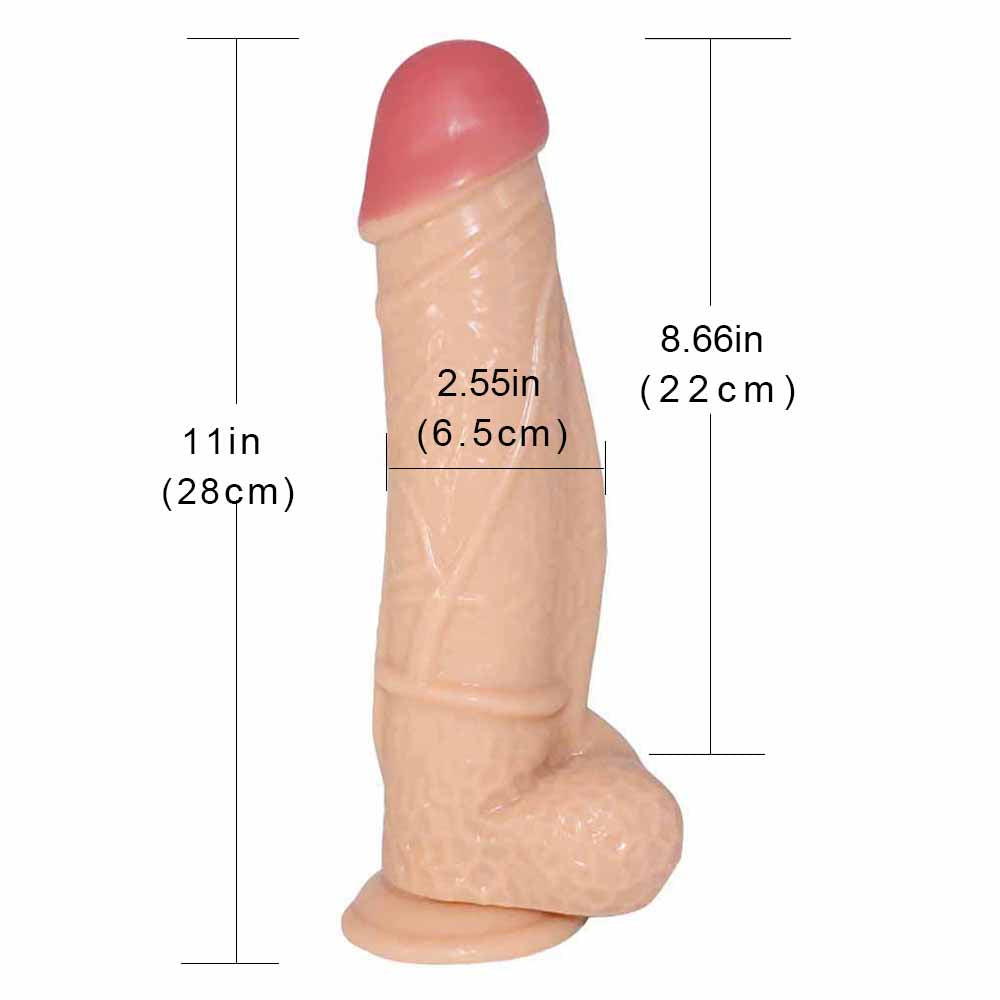 Power Escorts - BR227 FLesh - Monster John XL Mega Realistic Dildo 30 CM / 11,8 Inch