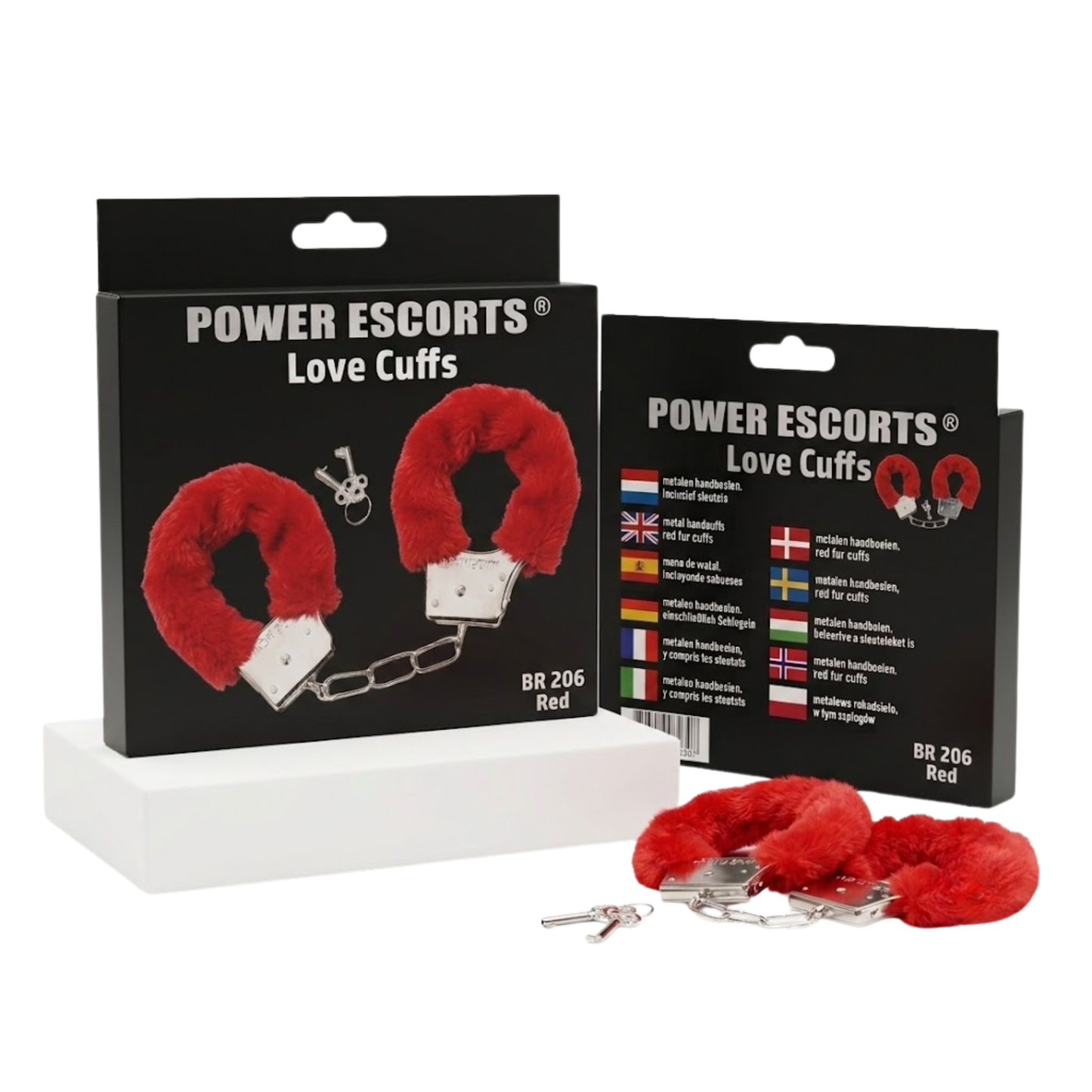 Power Escorts Furry Hand cuffs 5 Colours Mixpack - 5 Pieces - Love Cuffs - BR206