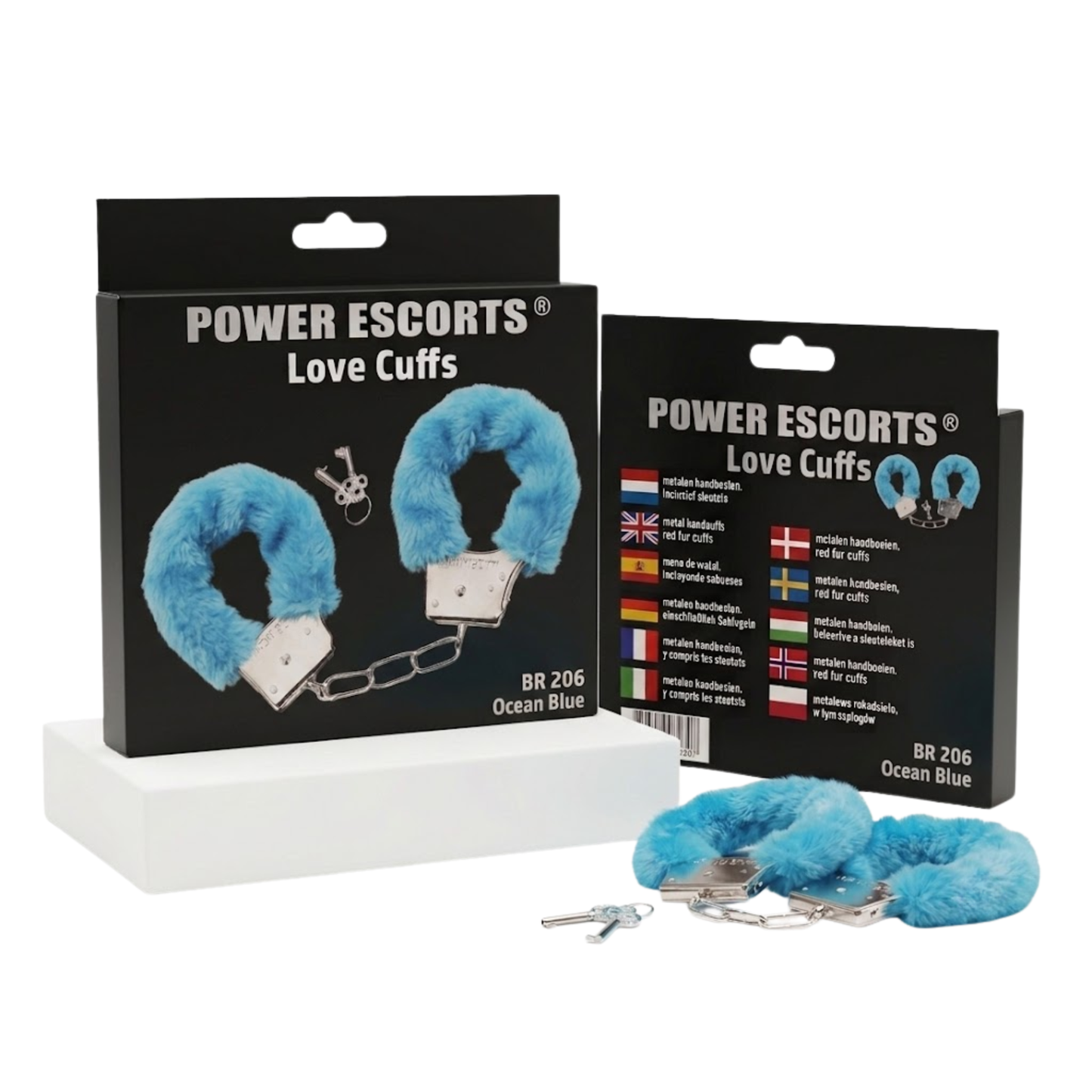 Power Escorts Furry Hand cuffs 5 Colours Mixpack - 5 Pieces - Love Cuffs - BR206