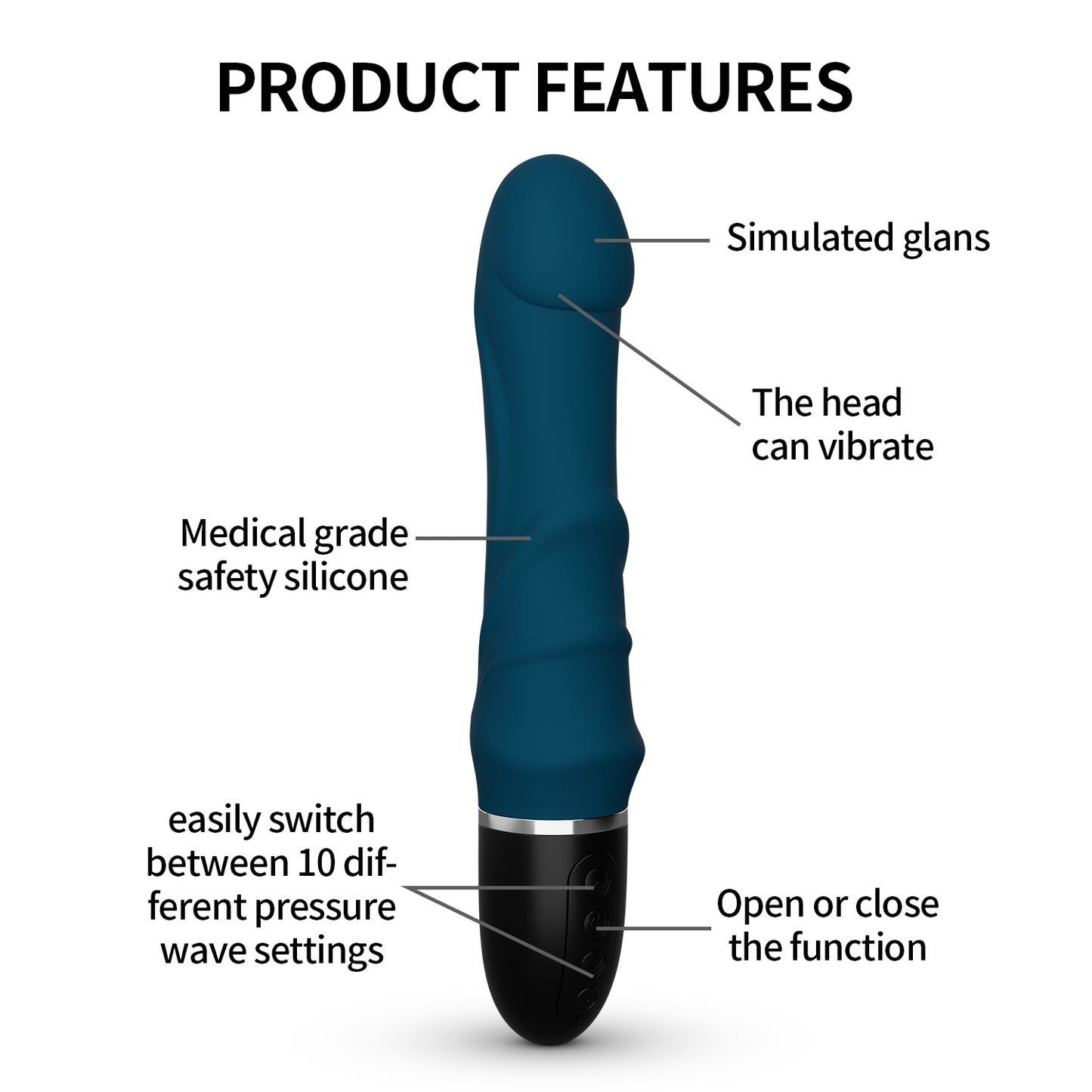 Power Escorts Louis G Spot Vibrator - Silicone - 10 Speed