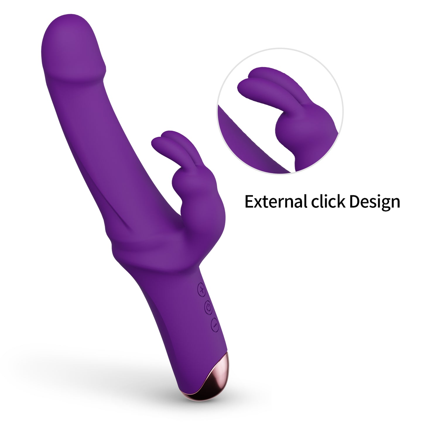 Power Escorts Czar Zwarte G Spot & Clit Vibrator - Silicone - 10 Speed