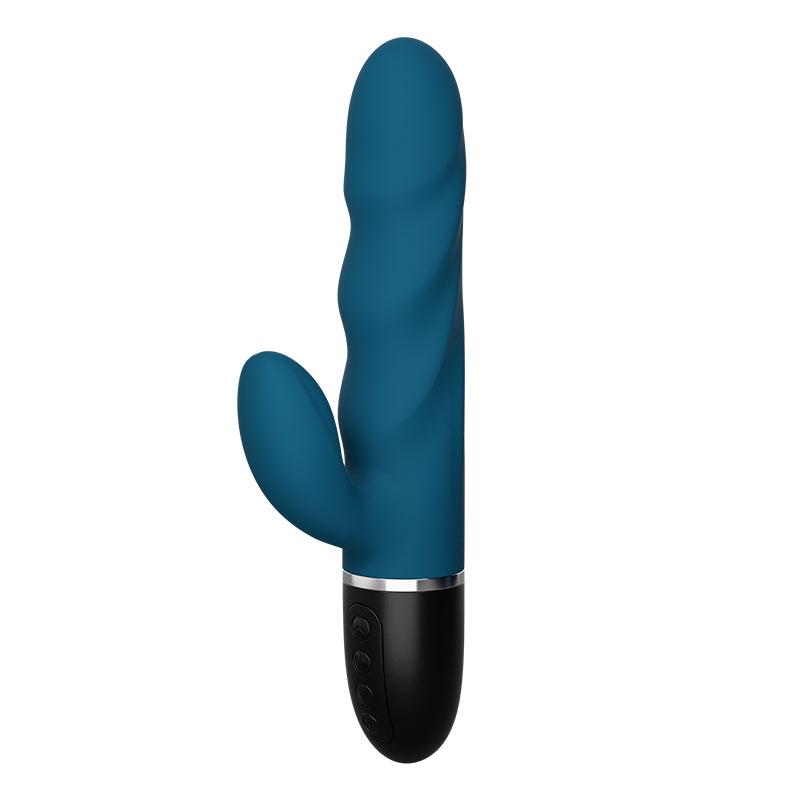 Power Escorts - BR310 - Medici Zwarte G Spot & Clit Stimulator - Silicone - 10 Speed