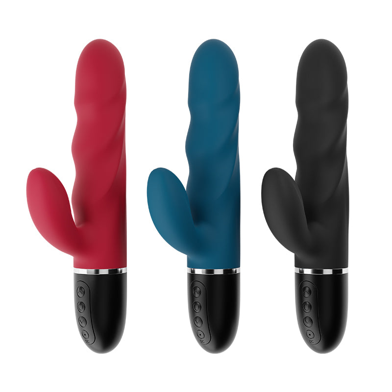 Power Escorts - BR310 - Medici Zwarte G Spot & Clit Stimulator - Silicone - 10 Speed