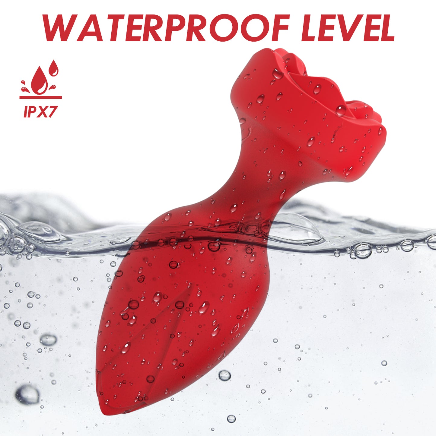 Power Escorts - BR313 - Princess Black Plug -  Remote Rose Design Plug - USB Rechargeable - 10 Functions