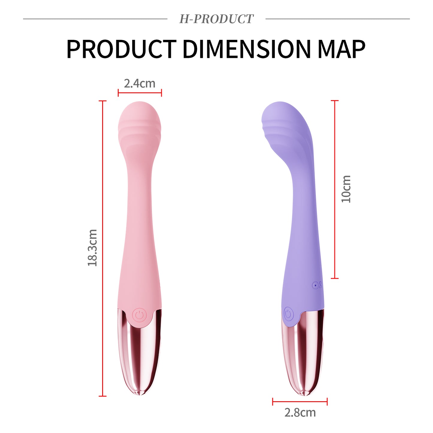 Power Escorts G Spot Princess Buigzame Vibrator - 18 Cm / 7 Inch Silicone Zwart