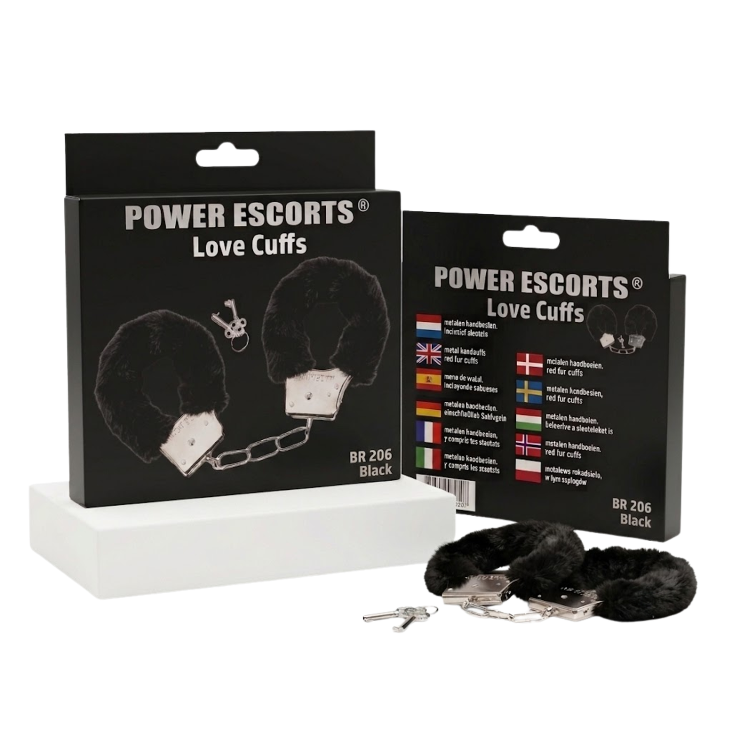 Power Escorts Furry Hand cuffs 5 Colours Mixpack - 5 Pieces - Love Cuffs - BR206