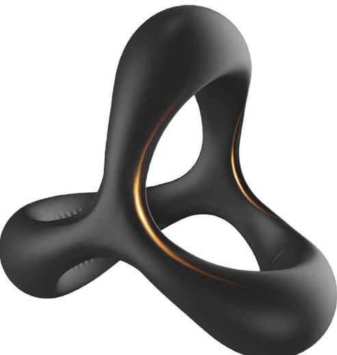 LoveSecret - 3-Functie Siliconen Cockring – Zwart