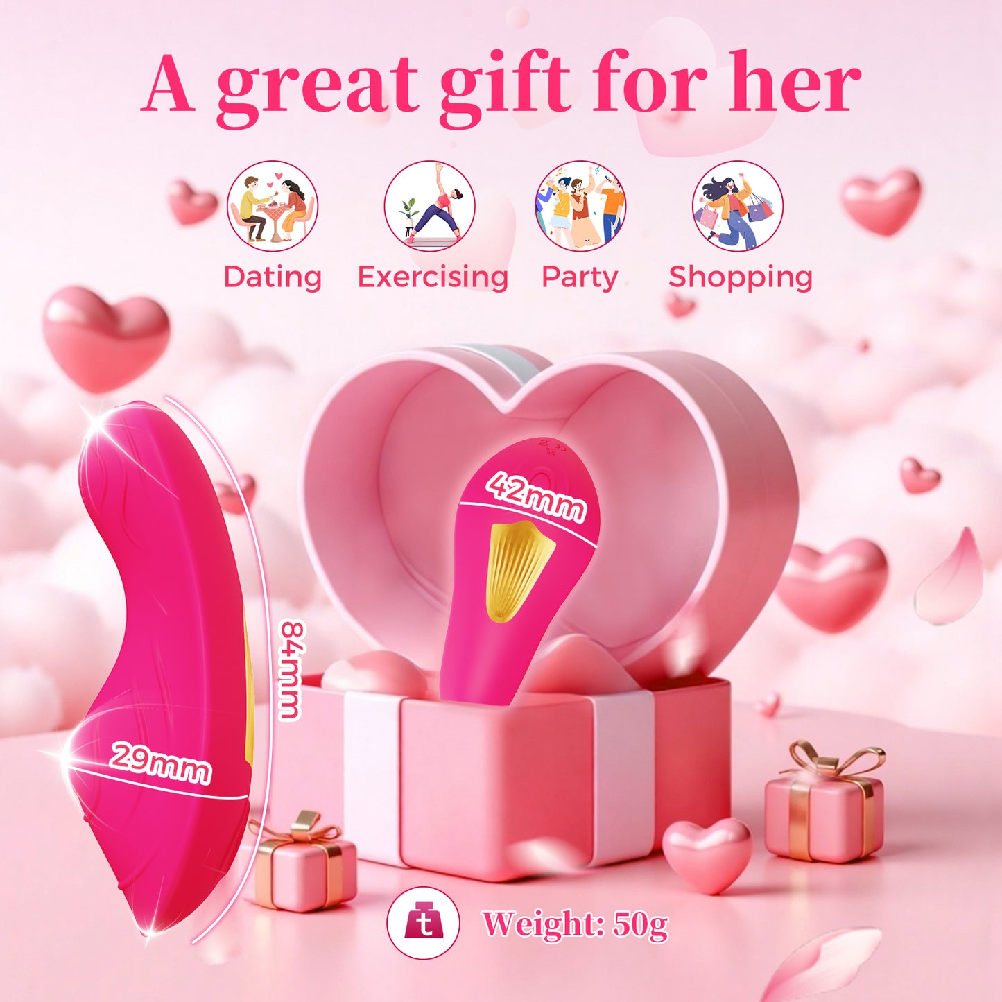 Power Escorts BR333 Butterfly Panty Vibrator – App Bediening – Oplaadbaar – Roze