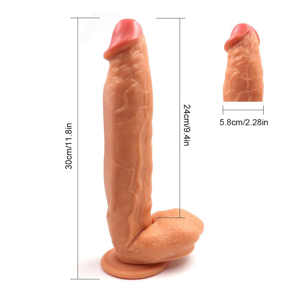 Power Escorts - BR229 Flesh - Monster John 10,9'' Mega Realistic Dildo 28 CM