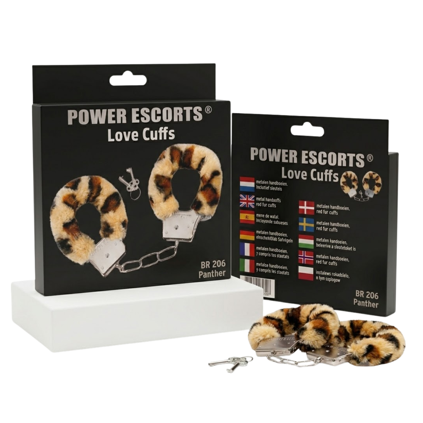 Power Escorts Furry Hand cuffs 5 Colours Mixpack - 5 Pieces - Love Cuffs - BR206