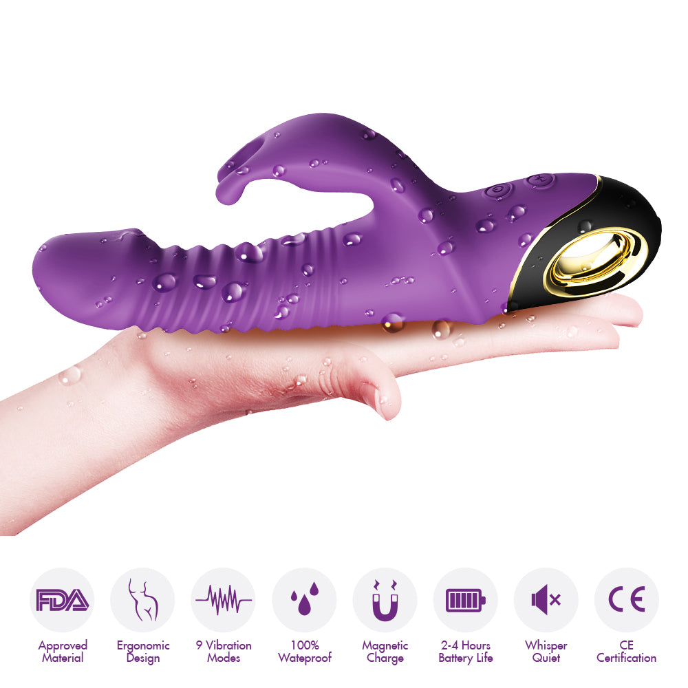 Bossoftoys - Zing purple - vibrator - 4 pulsation modes - G-spot - 52-00013-1  - USB rechargeable - 100% waterproof - 9 vibration modes