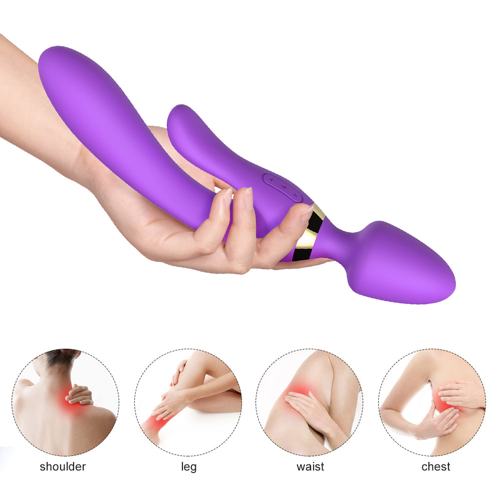 Bossoftoys - 52-00027 - Magic Wand Purple Silicone Massager USB - 9 Vibration mode