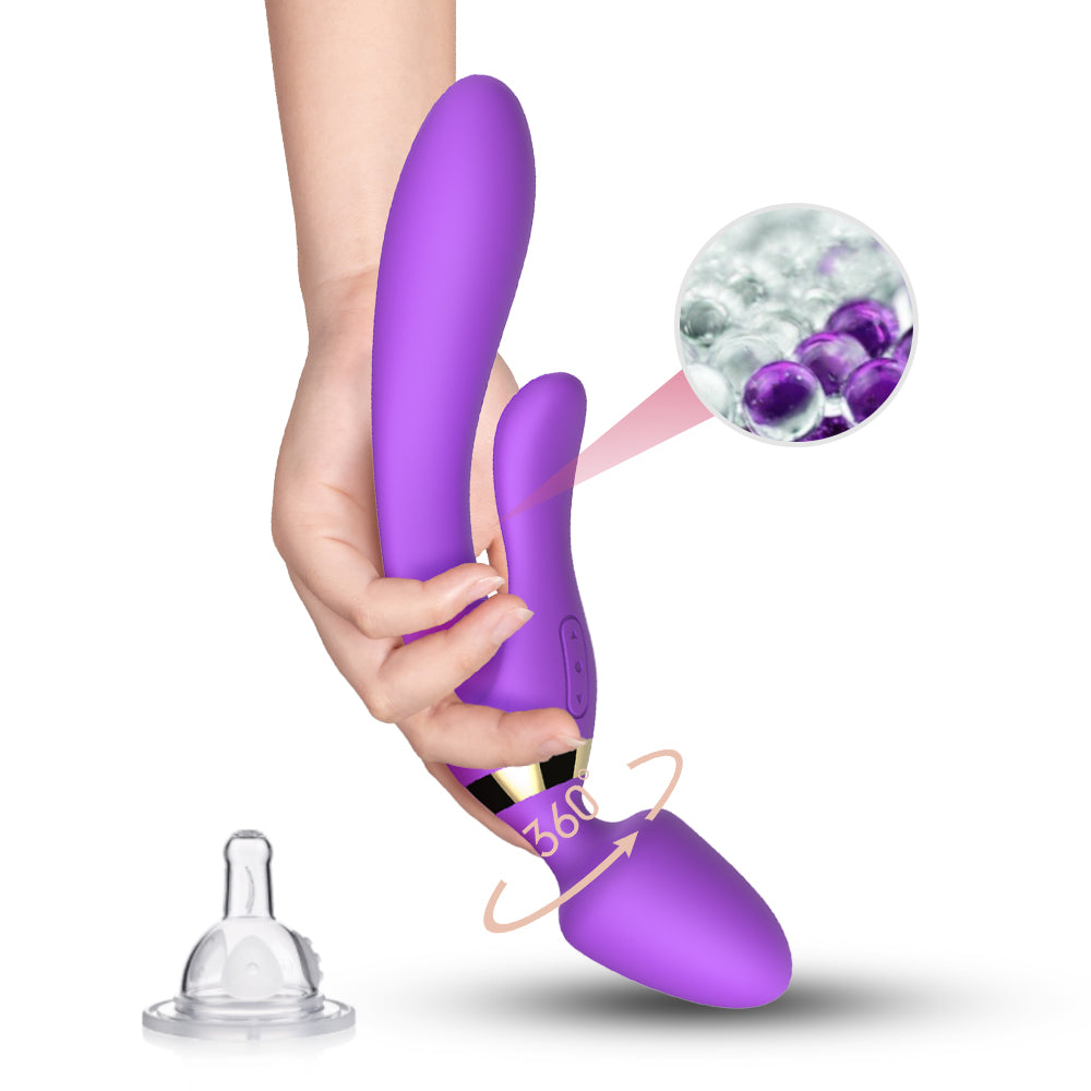 Bossoftoys - 52-00027 - Magic Wand Purple Silicone Massager USB - 9 Vibration mode