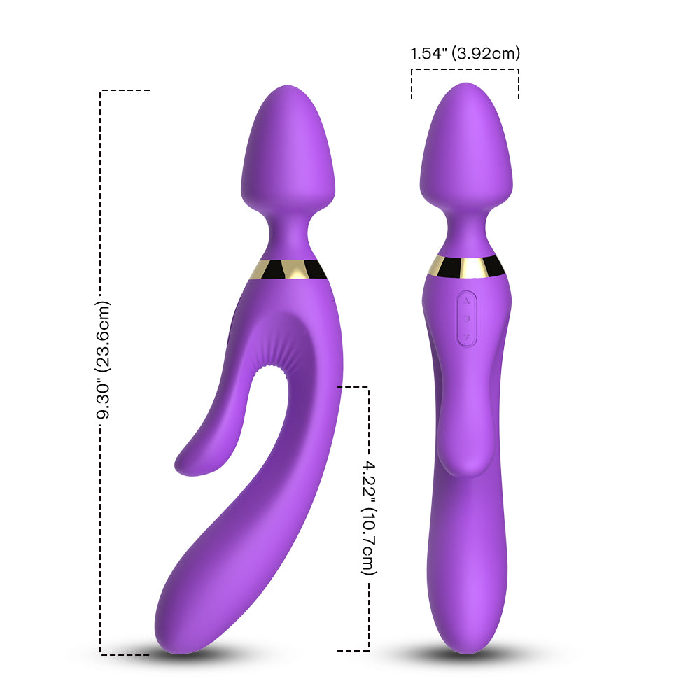 Bossoftoys - 52-00027 - Magic Wand Purple Silicone Massager USB - 9 Vibration mode