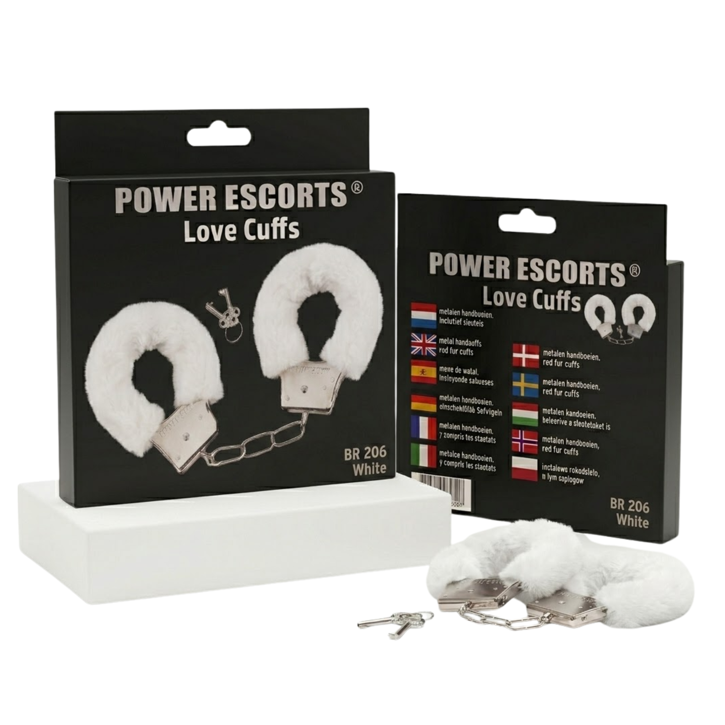 Power Escorts Furry Hand cuffs 5 Colours Mixpack - 5 Pieces - Love Cuffs - BR206