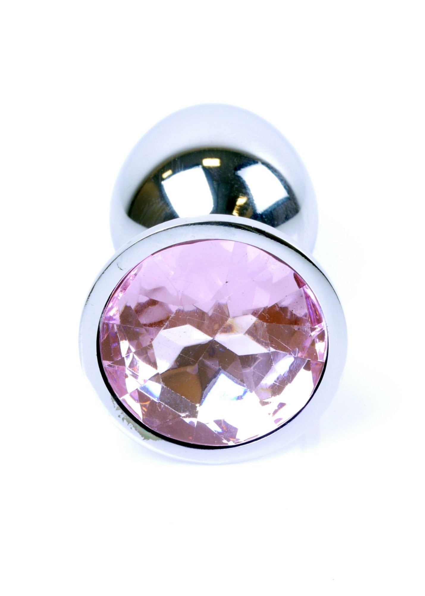 Boysoftoys Rosé Anal Plug van RVS met Kristal – 7 cm | Luxe & Veilig Design