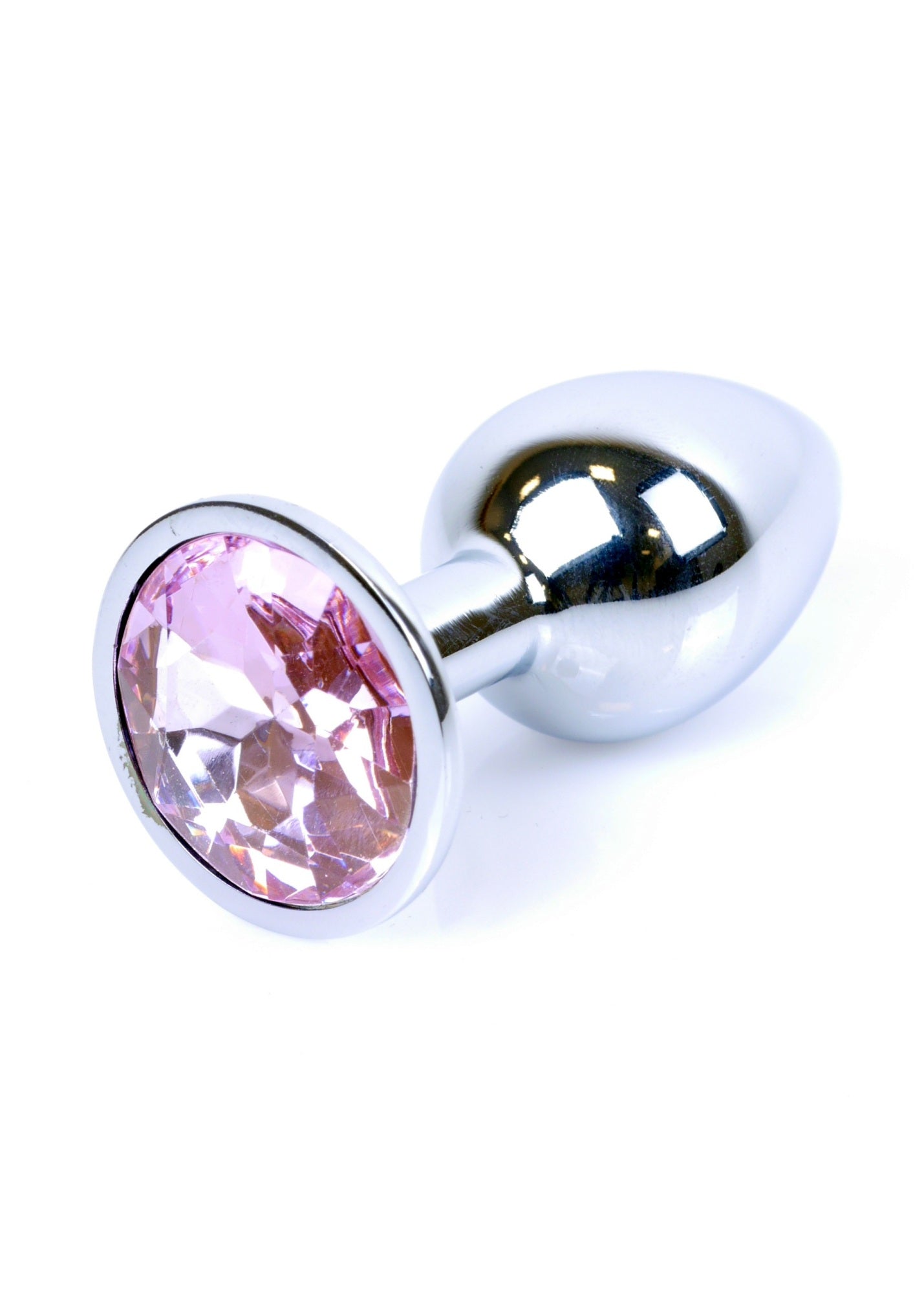 Boysoftoys Rosé Anal Plug van RVS met Kristal – 7 cm | Luxe & Veilig Design