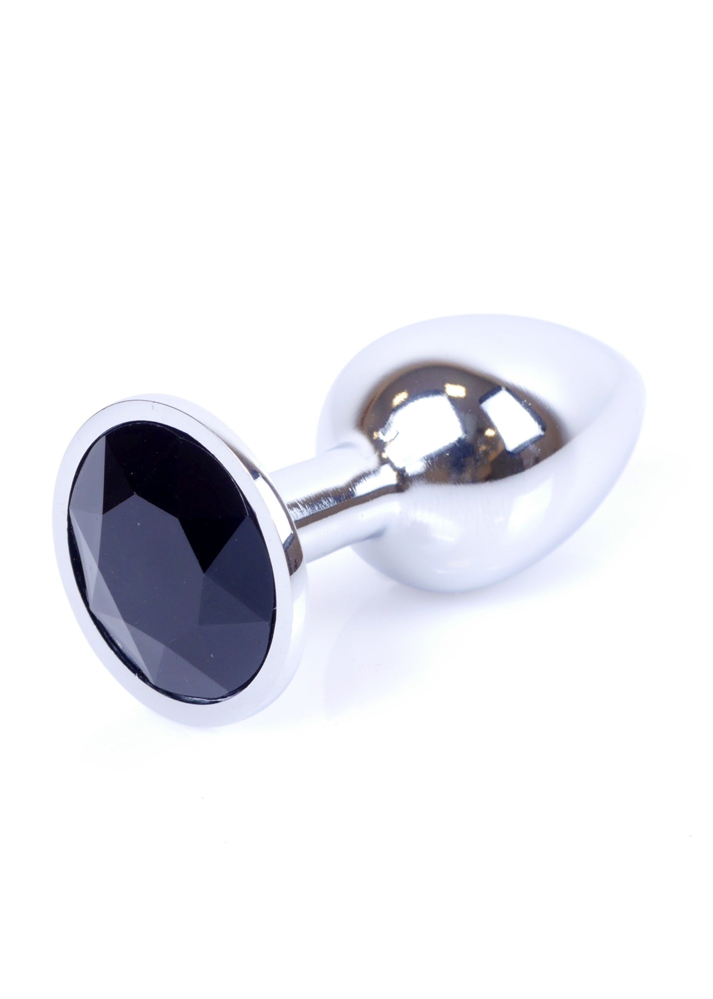Power Escort Anal Plug Zwart met Kristal – RVS – 7 cm | Luxe & Comfort