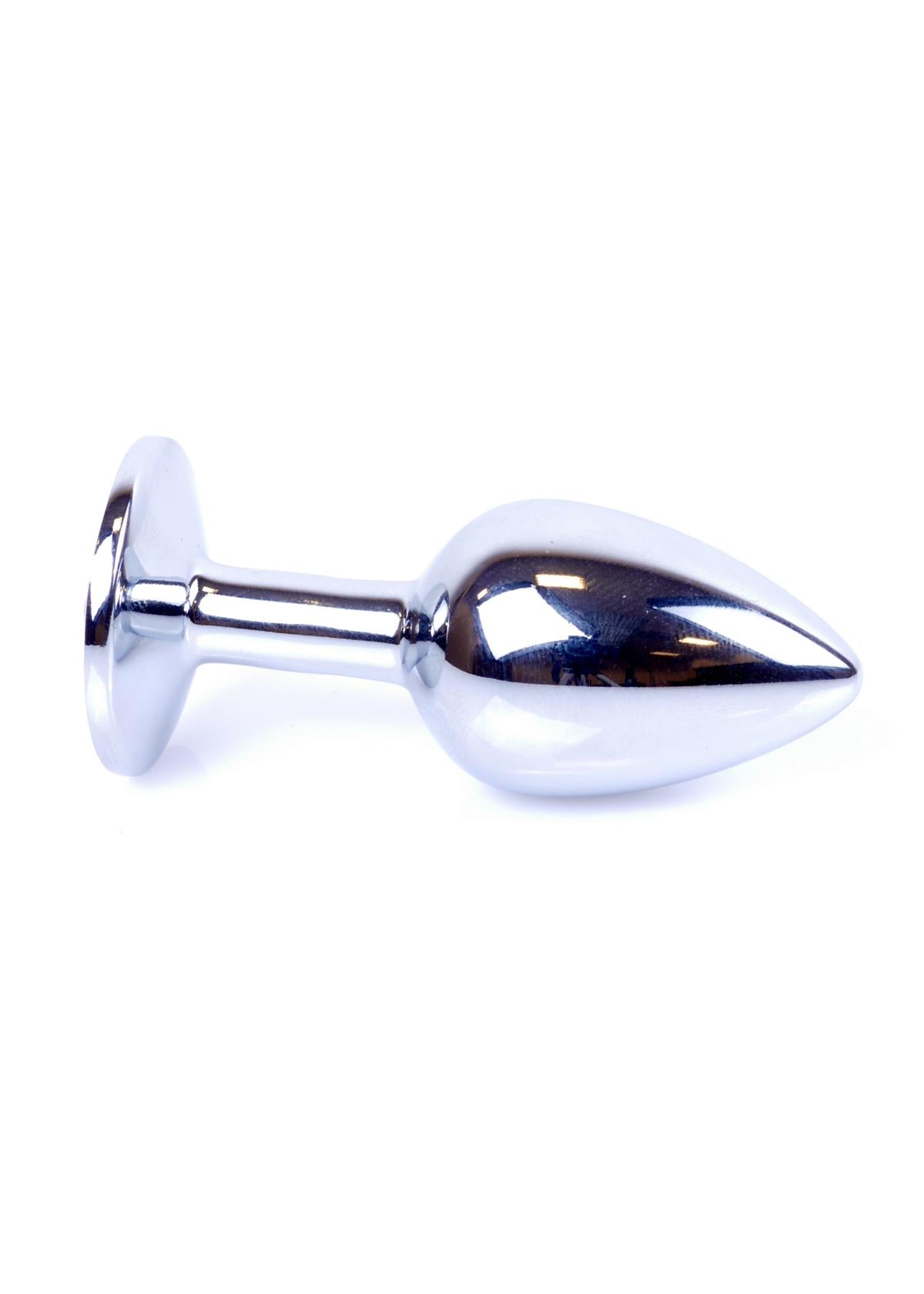 Power Escort Anal Plug Zwart met Kristal – RVS – 7 cm | Luxe & Comfort