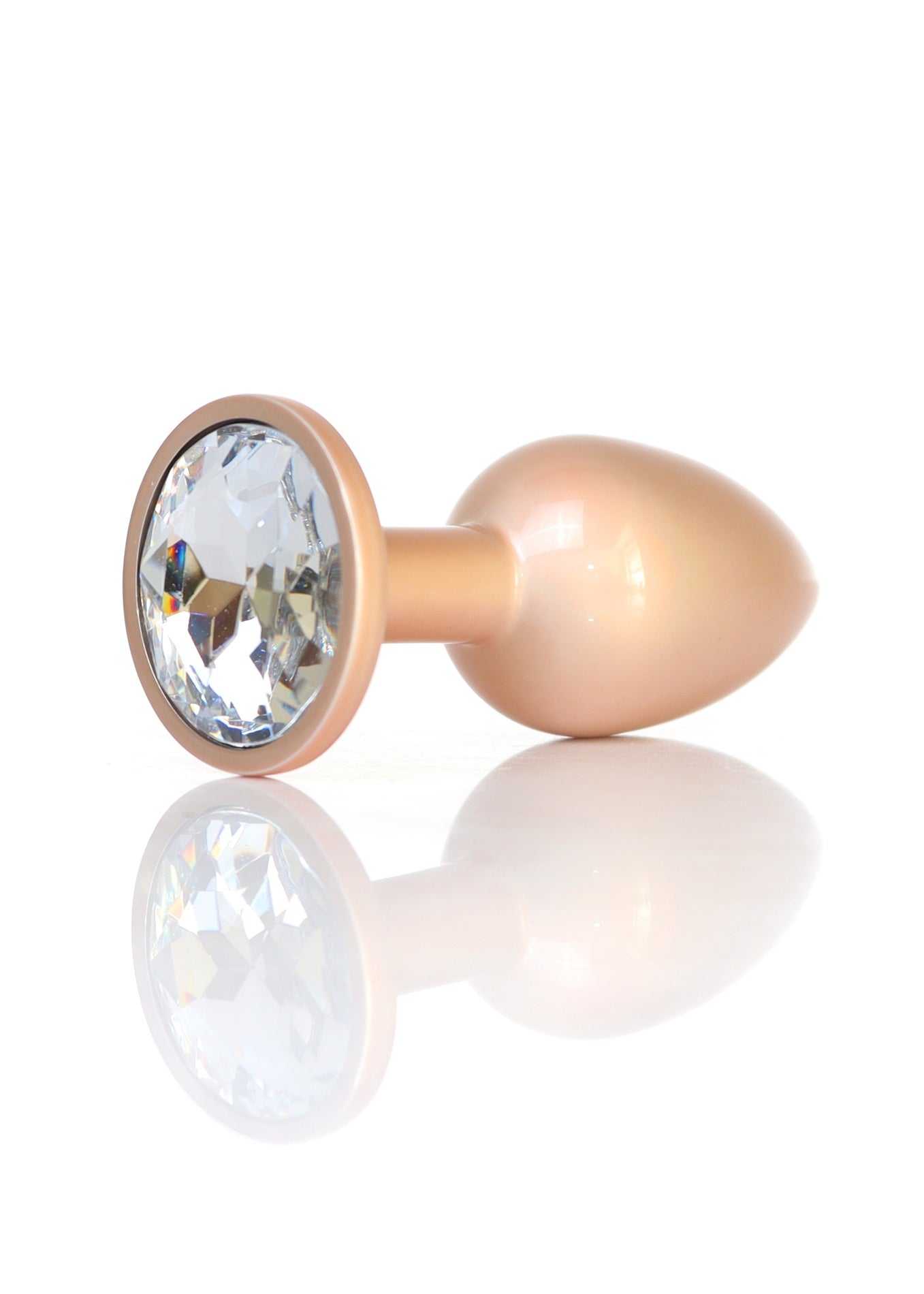 Boysoftoys - 64-00129 - Pearl Gold Anal Plug  Clear Stone Small