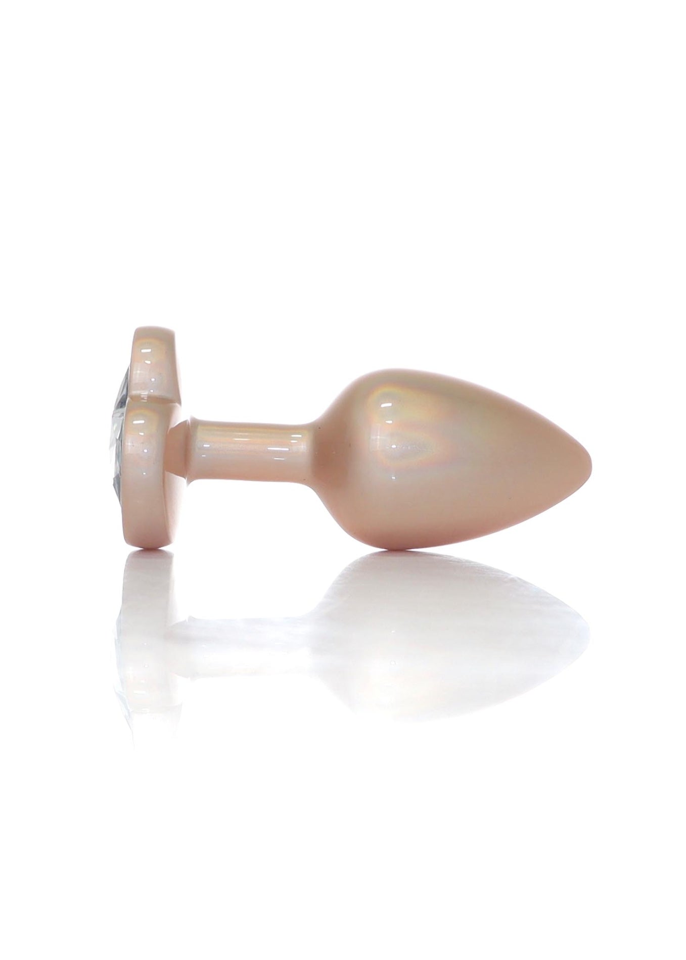 Boysoftoys - 64-00135 - Pearl Gold Heart Anal Plug  Clear Stone Small