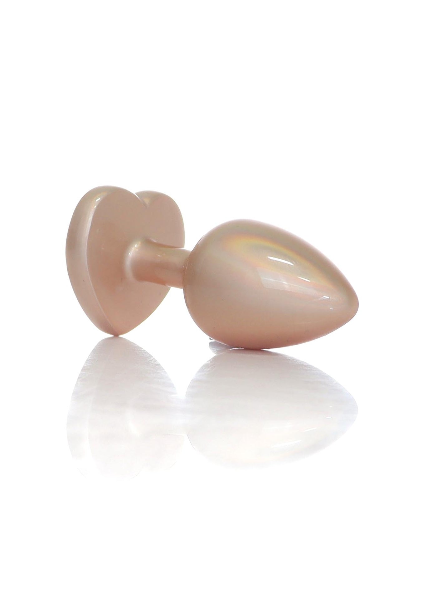 Boysoftoys - 64-00135 - Pearl Gold Heart Anal Plug  Clear Stone Small