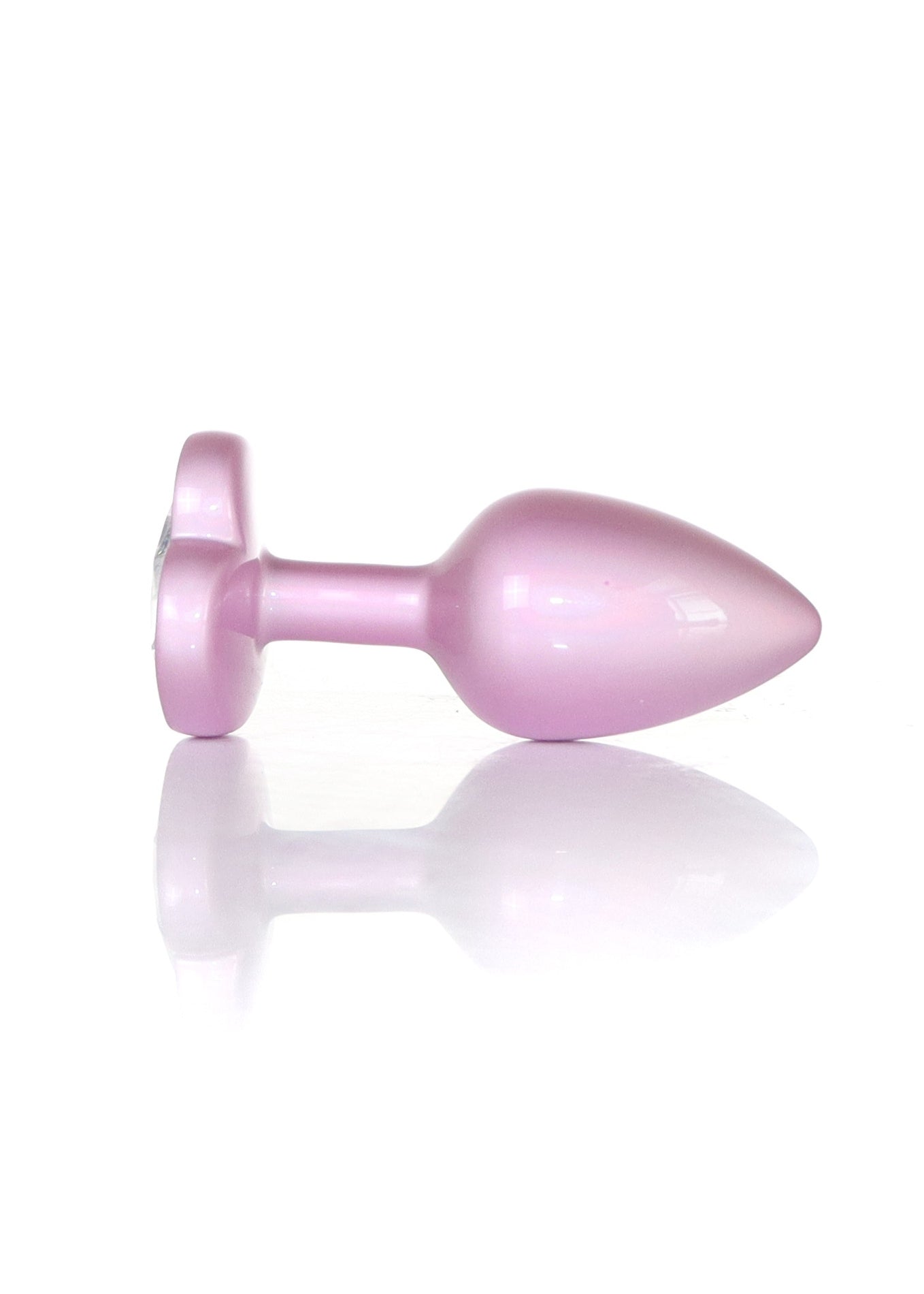 Boysoftoys - 64-00138 - Pearl Pink Heart Anal Plug  Clear Stone Small