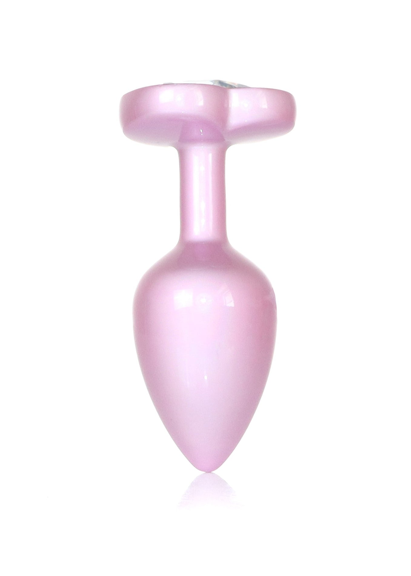Boysoftoys - 64-00138 - Pearl Pink Heart Anal Plug  Clear Stone Small