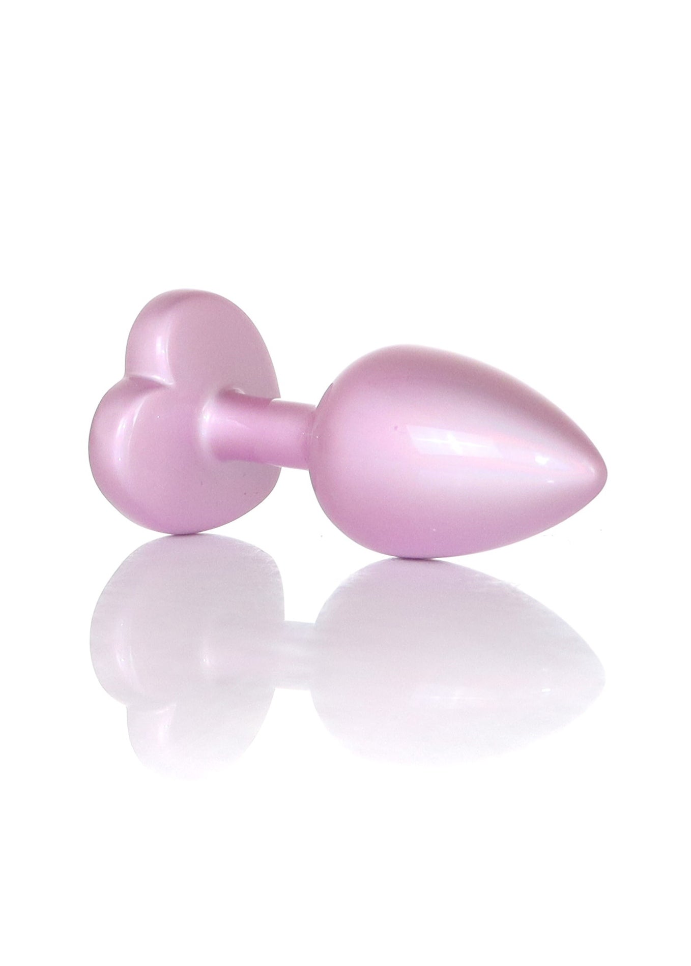 Boysoftoys - 64-00138 - Pearl Pink Heart Anal Plug  Clear Stone Small