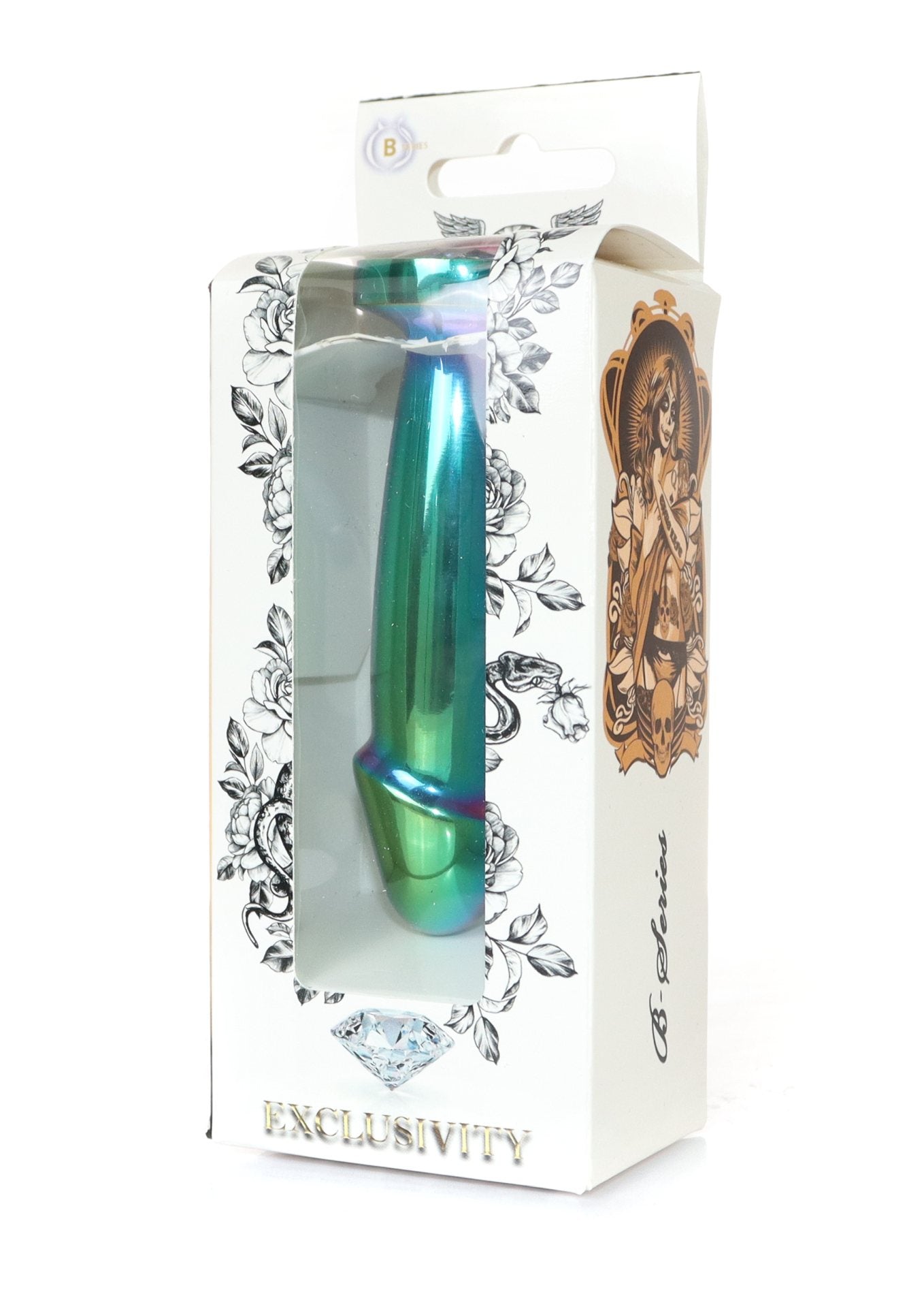 Boysoftoys - 64-00141 - Multi Colour Penis Anal Plug  Clear Stone Small - 10,2 Cm Dia 2,2 Cm