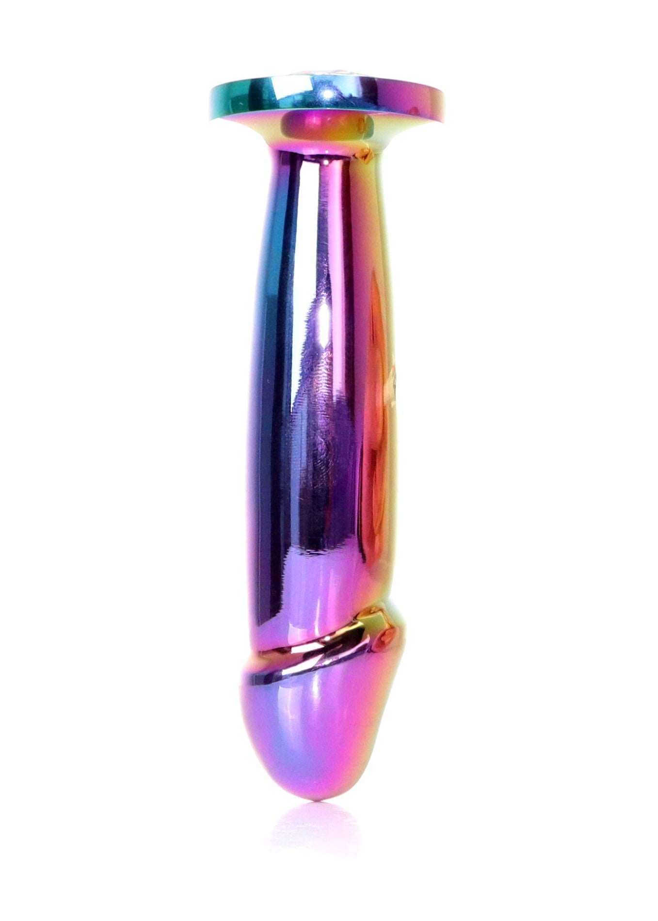 Boysoftoys - 64-00142 - Multi Colour Penis Anal Plug  Clear Stone Medium  - 12 Cm Dia 2,8 Cm