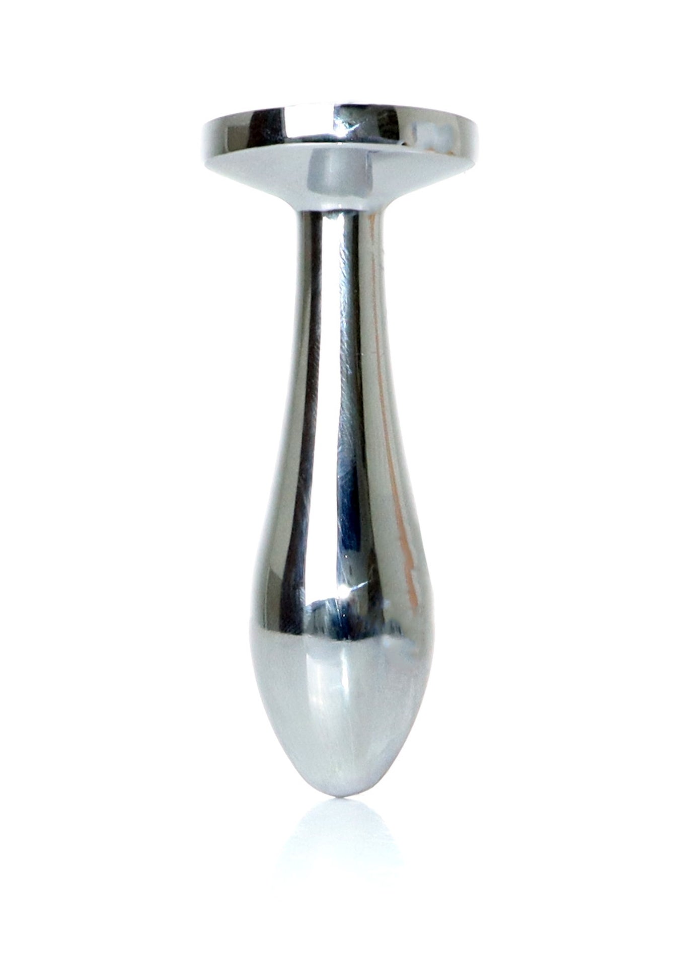 Boysoftoys - 64-00146 - Design Silver Plug Small Clear Stone - Length 7,7 Cm Dia 2 Cm