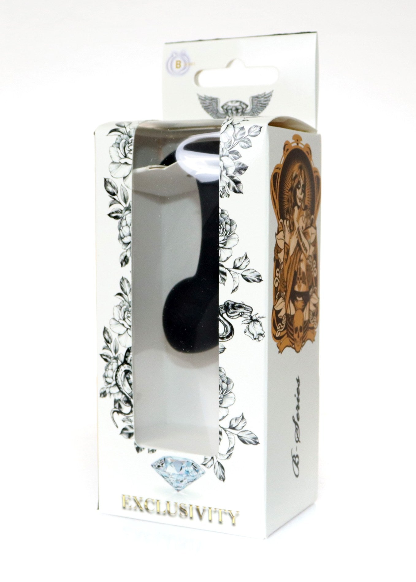 Boysoftoys - 64-00155 - Curved Silicone Anal Black Plug  Small  - 7,5 Cm Dia 2,5 Cm