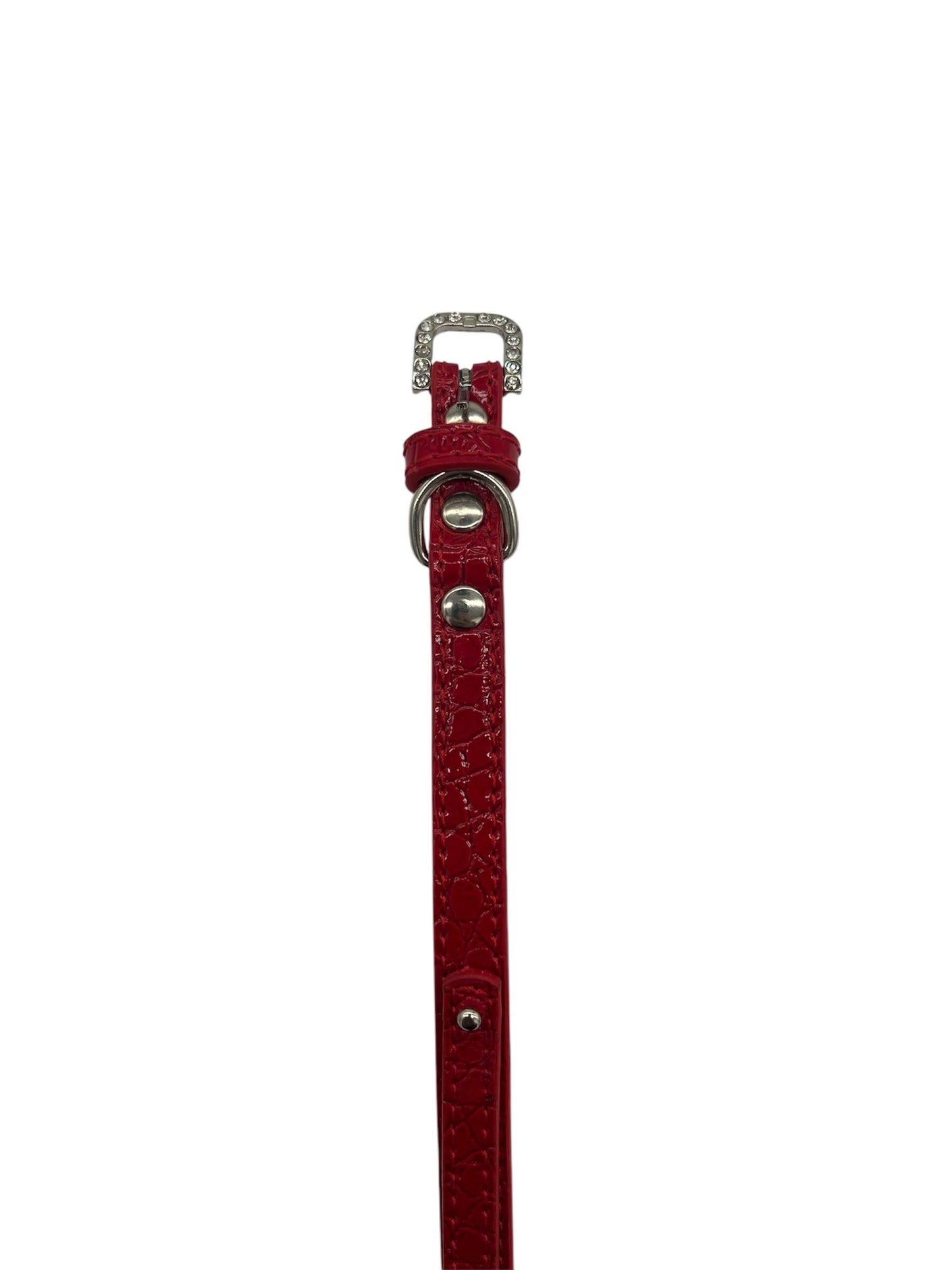 Kattenhalsband / Kleine Hond Halsband - Rood - Diameter 12 CM - Lengte 42 CM - Breedte 1,2 CM