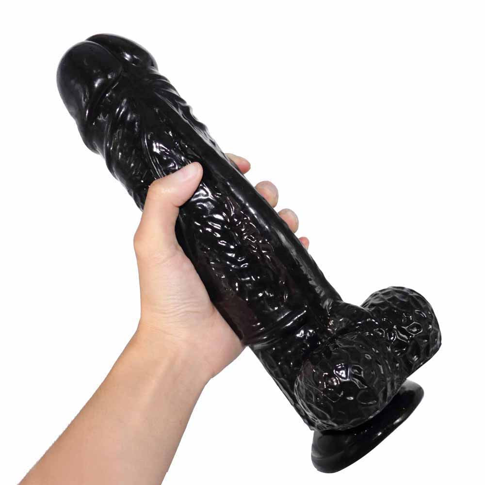 Power Escorts - BR227 Black - Monster John XL Mega Realistic Dildo 30 CM / 11,8 Inch