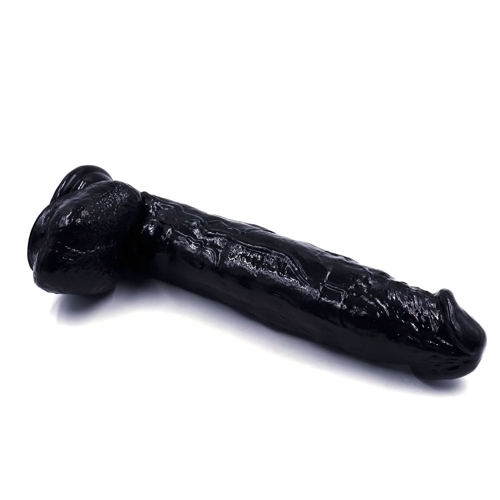 Power Escorts - BR227 Black - Monster John XL Mega Realistic Dildo 30 CM / 11,8 Inch