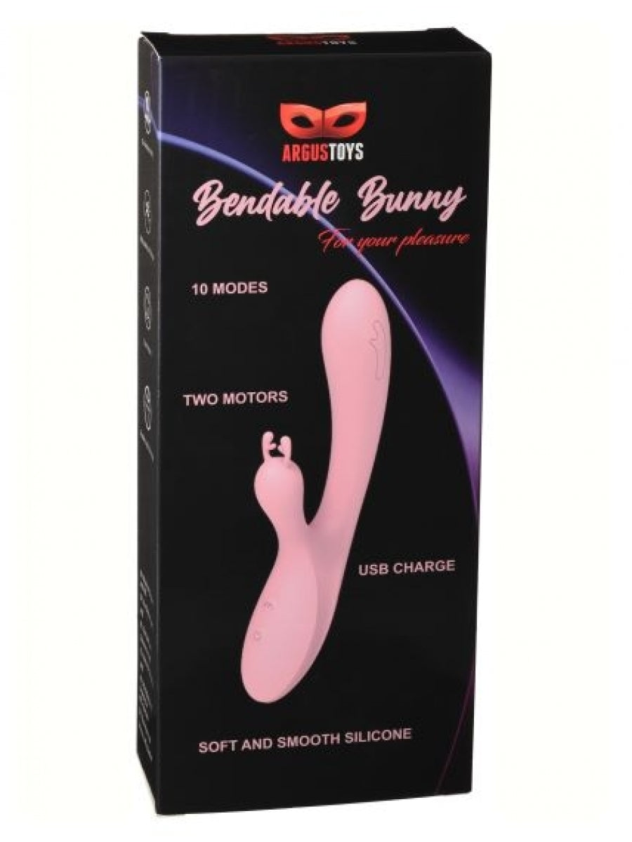 Argus - AT1127 - Bendable Bunny - Pink  G Spot & Clit Vibrator