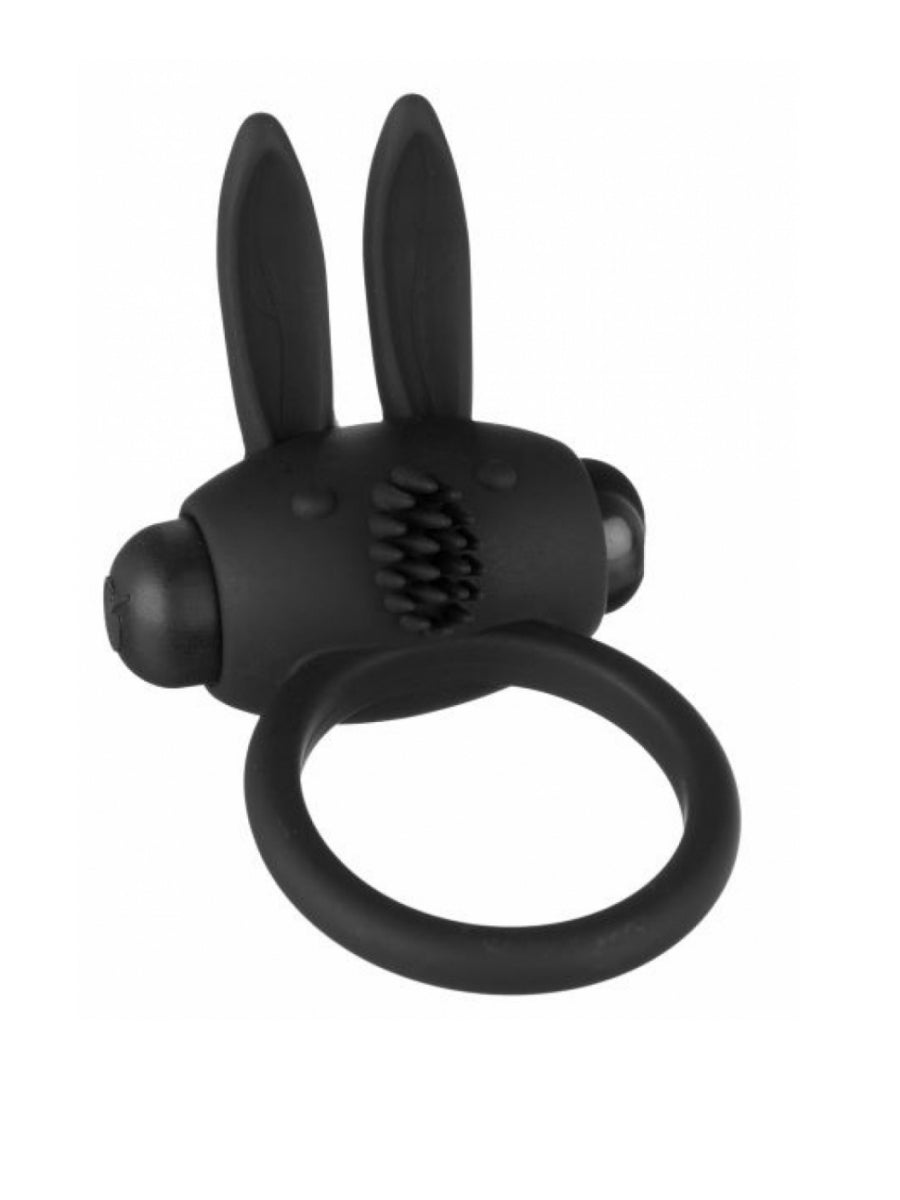 Argus Vibrating Bunny Cockring Black