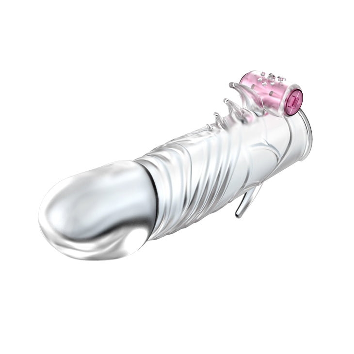 Baile Vibrerende Penis Sleeve – Extra Lengte & Intense Stimulatie (+2 cm) – Zacht & Flexibel