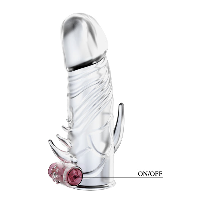 Baile Vibrerende Penis Sleeve – Extra Lengte & Intense Stimulatie (+2 cm) – Zacht & Flexibel