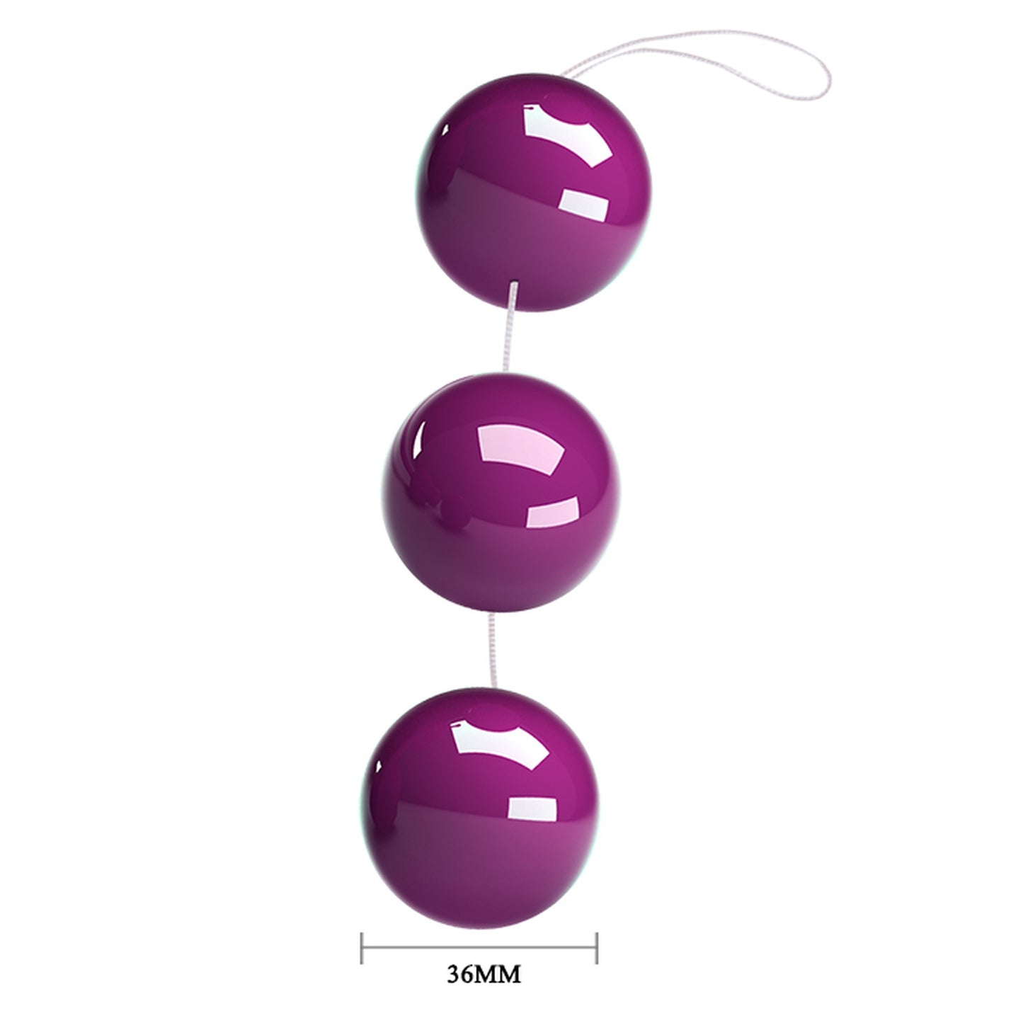 Baile- BI-014049-3 Triple Purple Kegal Balls - Dia 3,6 Cm - In Blister
