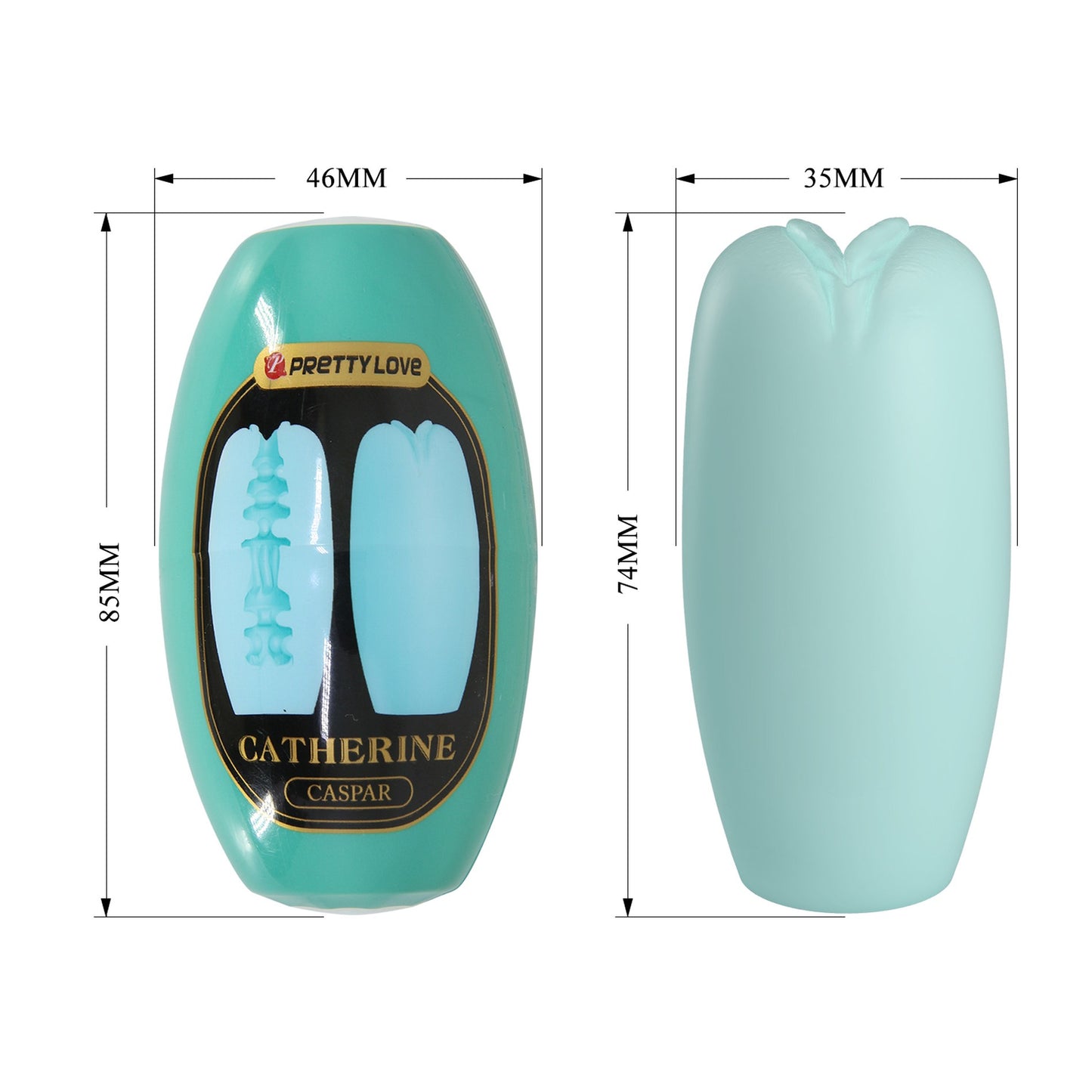 Baile -BI-014832-4-1 - Pretty Love Catherine Blue Silicone Masturbator Egg Big Size