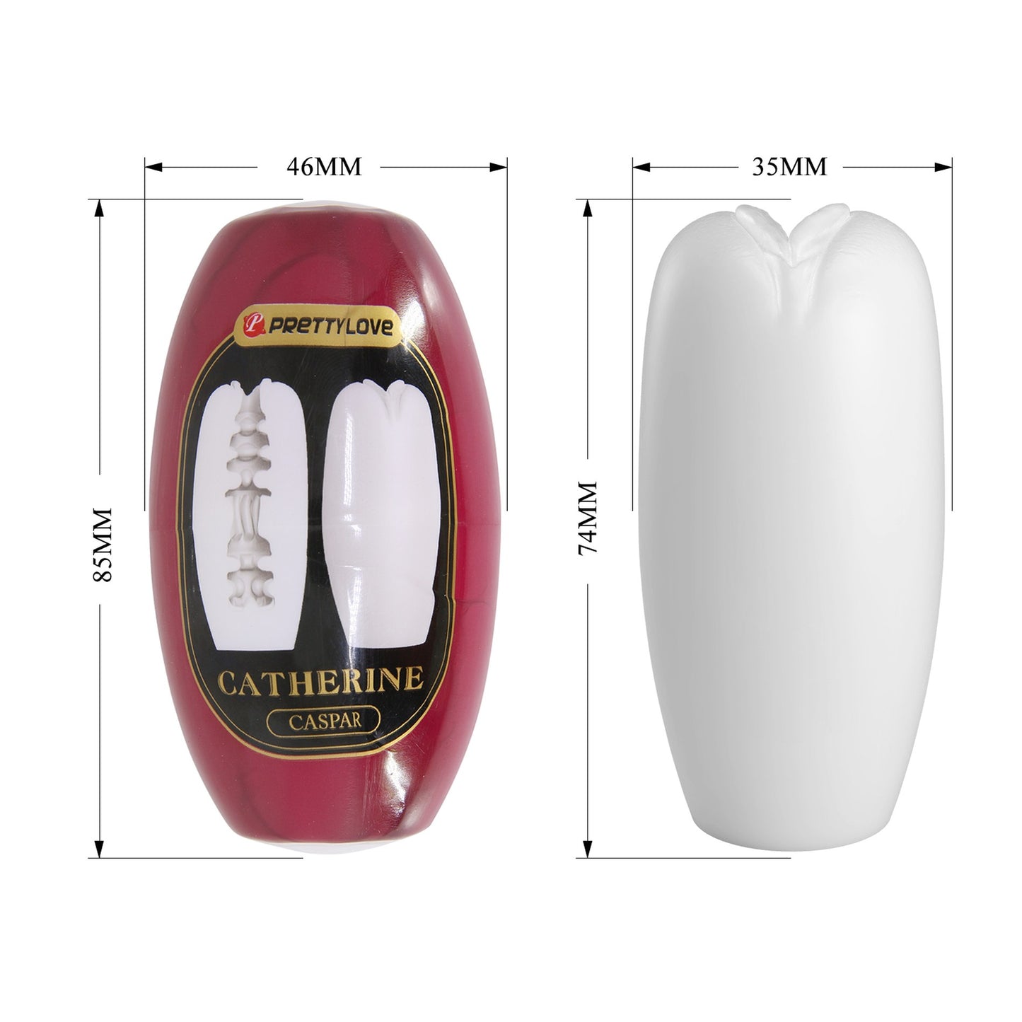 Baile - BI-014832-4-2- Pretty Love Catherine Bordeaux  Silicone Masturbator Egg Big Size