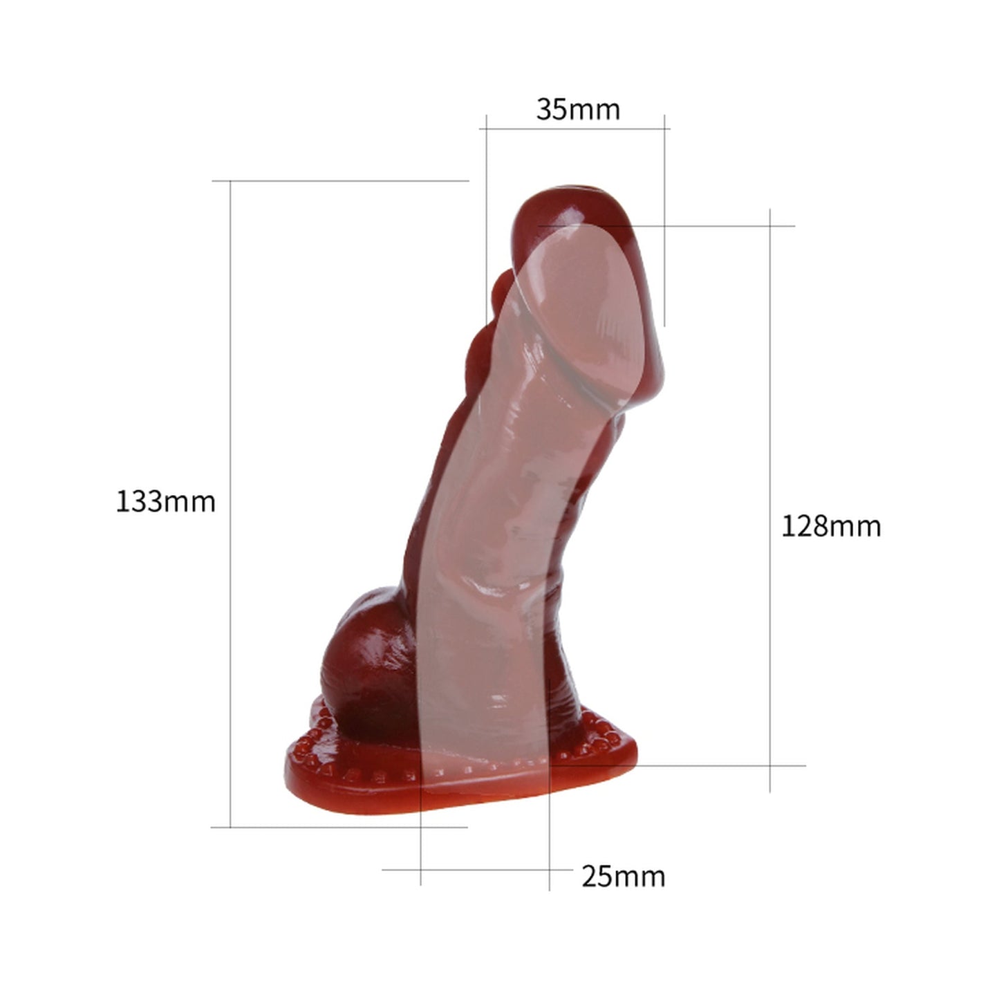 Baile - BI-016006N - Wolftooth Penis Sleeve Flesh 13.5 Cm Dia 3.5 Cm ( 5 Inch Lenght  )