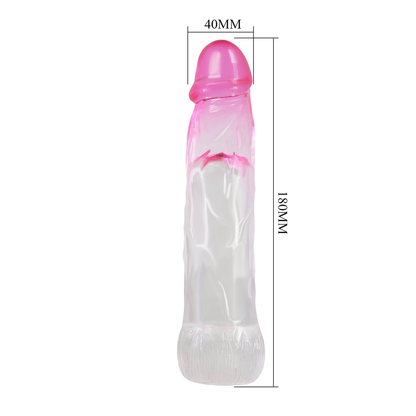 Baile - BI-026208-1 - Penis Sleeve Flesh 18 Cm Dia 4 Cm - 7 Inch Extender