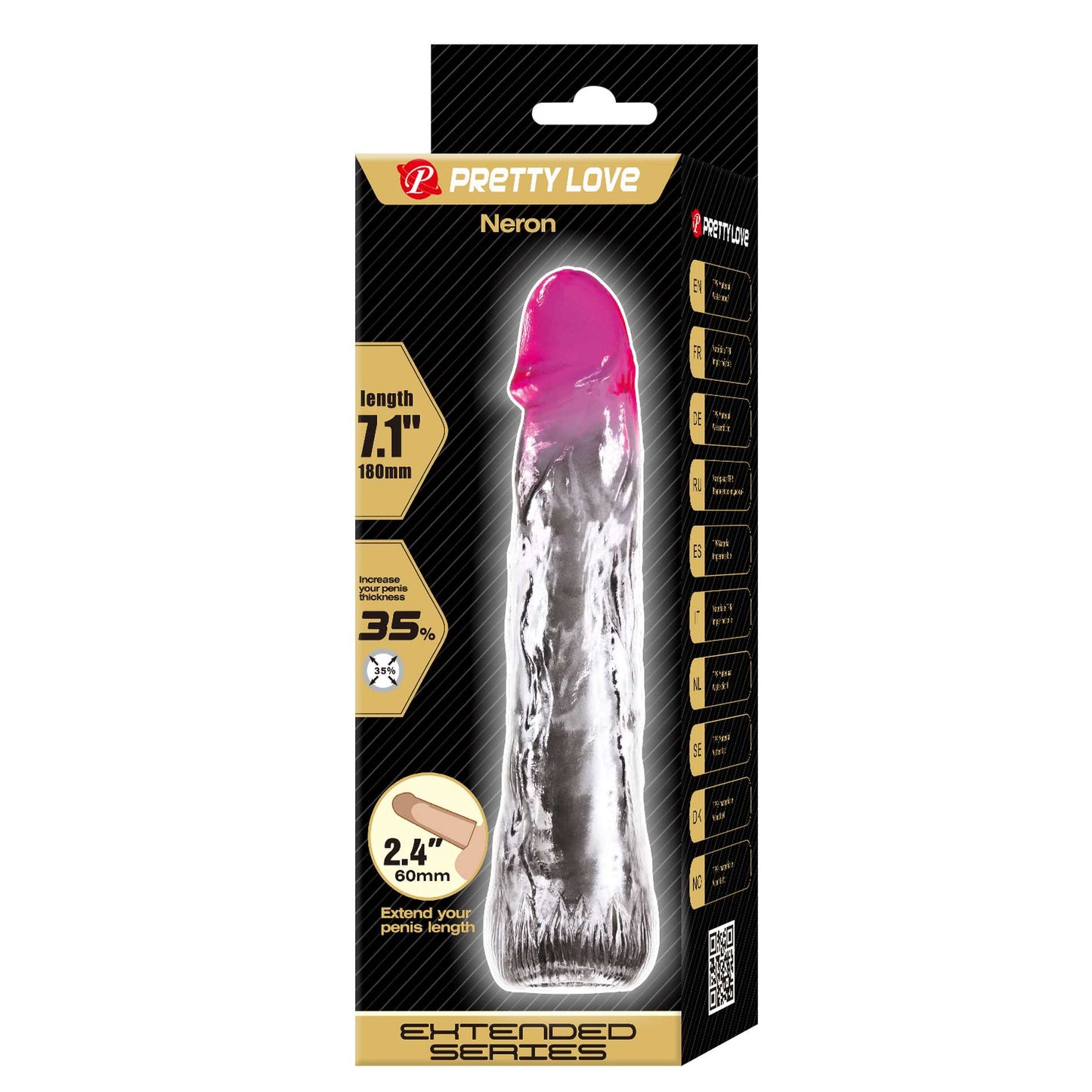 Baile - BI-026208-1 - Penis Sleeve Flesh 18 Cm Dia 4 Cm - 7 Inch Extender